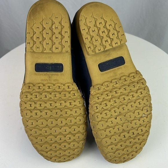 L.L. Bean Women’s Bean Boots 8” Made in Maine Tan Blue Waterproof Duck B… - Picture 8 of 12